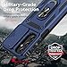 for Galaxy A15 5G Phone Case,Samsung Galaxy A15 5G Case,with Screen Protectors and Camera Cover,[Military Grade] 16ft.Drop Tested Cover with Magnetic Kickstand Protective Case for Samsung A15 5G, Blue