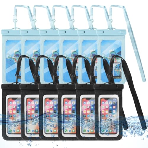 LOLYSIC [Up to 7.2'] 12 Pack Universal Waterproof Phone Pouch, IPX8 Phone Waterproof Case Dry Bag...