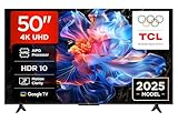 TCL 50V6C TV 50'' 4K UHD Smart LED TV, 4K HDR, Google TV con design senza bordi (Dolby Audio, Motion...