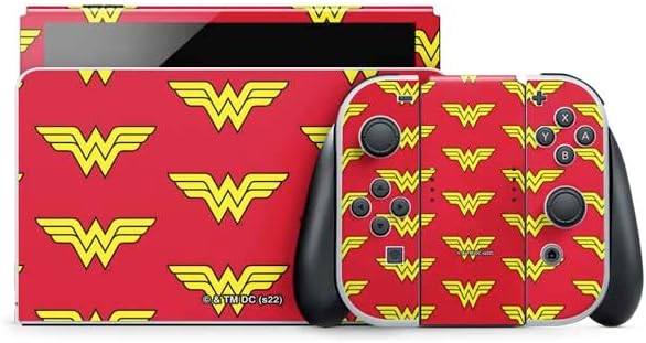 Skinit Decal Gaming Skin Compatible with Nintendo Switch OLED (2021) - Officially Licensed DC Comics Wonder Woman Comic Pop Design
