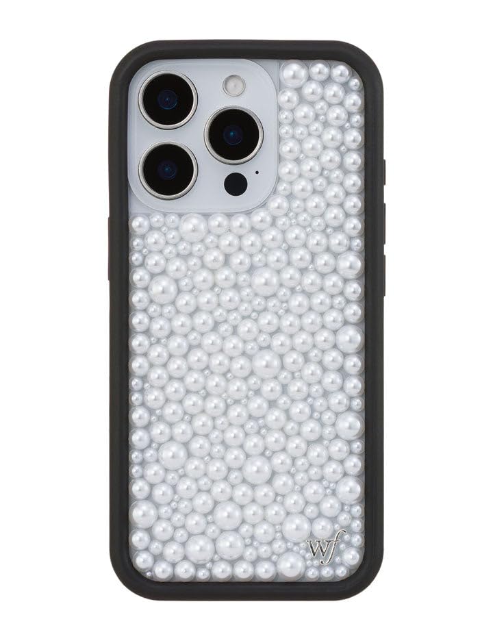 Image of Wildflower Cases - iPhone 16 Pro Compatible - Pearl - White | Impact-Certified 6.5 ft Drop Protection Case, Raised Protective Bumper, Cute Aesthetic Design, Women-Owned Small Business