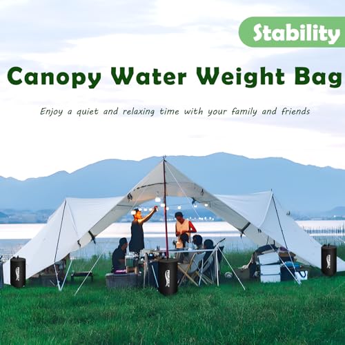 Image of Canopy Water Weight Bag,88 LBS Gazebo Tent Water Weights Set of 4 Leg Weights for Carport, Pop Up Canopy,Tent,Gazebo,Black