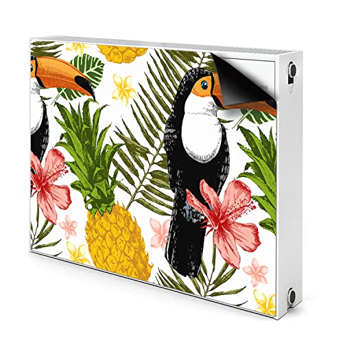 Comment cacher un radiateur moche ? Solution magnétique toucan vert 100x60 cm