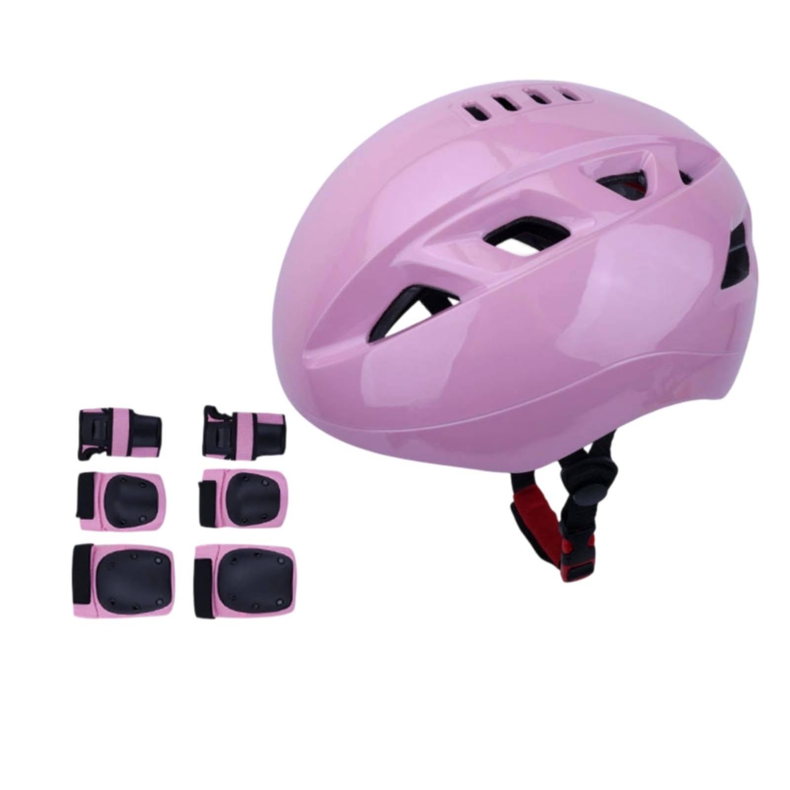 predolo Set di Casco e Protezioni Imbottito Casco con Ginocchiere e Gomitiere Confortevole Set Protezioni con Ginocchiere per Principianti