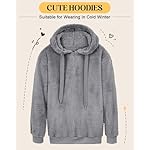 Century Star Womens Fuzzy Hoodies Pullover Sport Hoodie Cozy Oversized Pockets Hooded Sweatshirt Athletic Fleece Hoodies - Image 3