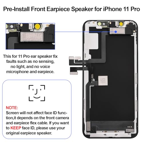 Écran tactile 3D pour iPhone 11 Pro bloc complet LCD avec capteur proximité A2160 - 6
