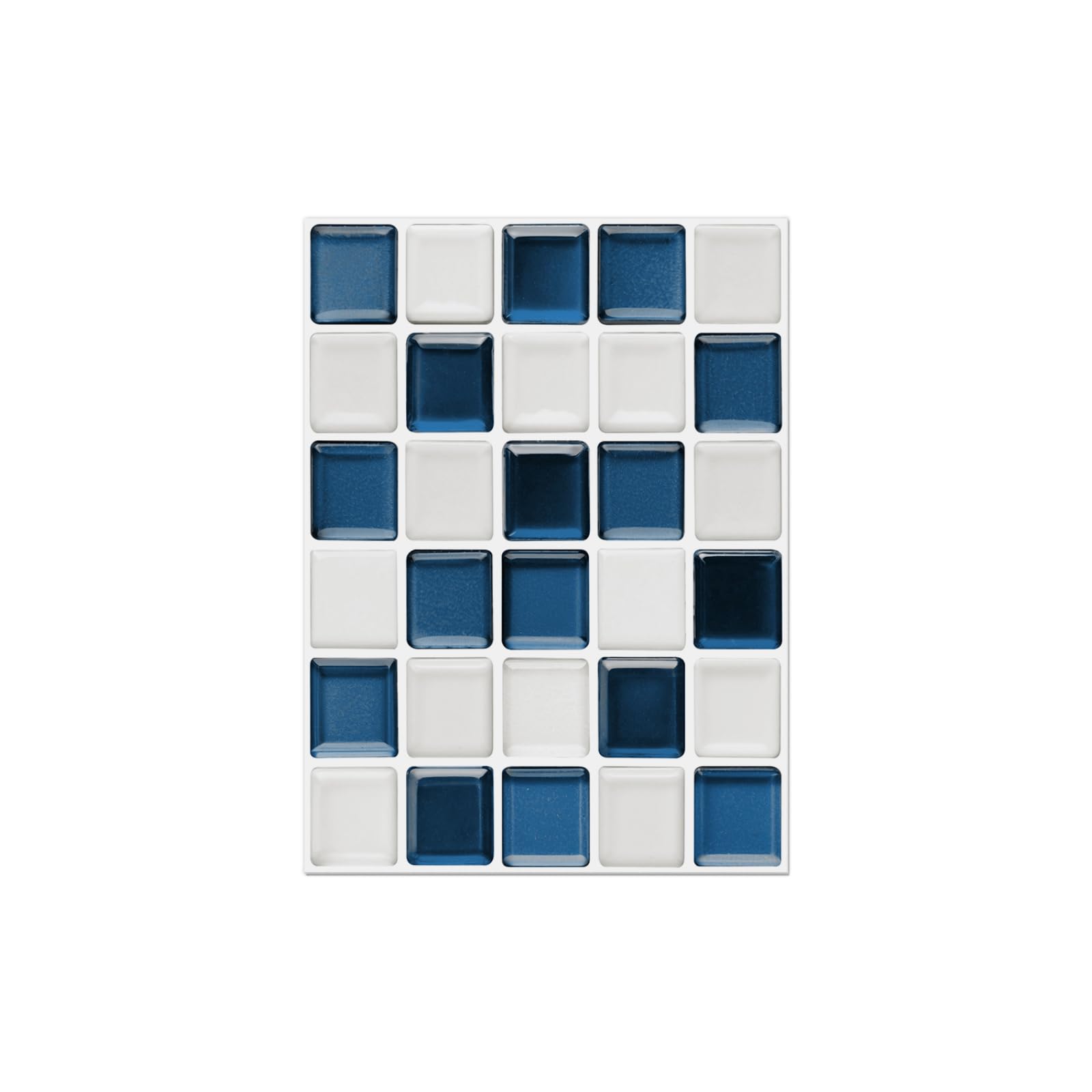 Adhesivos para Azulejos de 17x23 cm, Color Azul y Blanco, para baño y Cocina. Vinilo Autoadhesivo Impermeable y Resistente al Aceite, Ideal para la decoración del hogar.