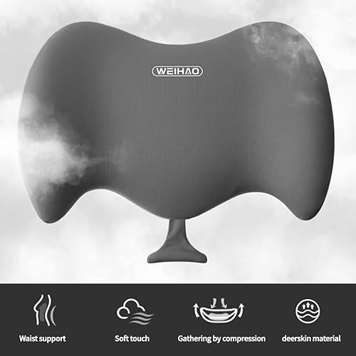 Miniatura 4 de Almohada de apoyo lumbar, almohada lumbar de espuma viscoelástica para aliviar el dolor de espalda, almohada lumbar ergonómica aerodinámica para