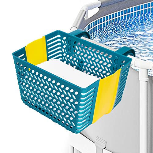 Poolside Storage Basket, Above Ground Pool Accessories, Swimming Pool Toy Basket, Pool Cup Holder, Suitable for Most Above Ground Pools Poolside Storage Basket, Above Ground Pool Accessories, Swimming Pool Toy Basket, Pool Cup Holder, Suitable for Most Above Ground Pools