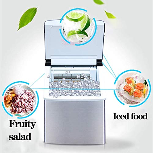 Fabricadora de hielo portátil para encimera, eléctrica, produce 33 lb de cubos de hielo en 24 horas, para hogar, cocina, oficina y bar miniatura 4
