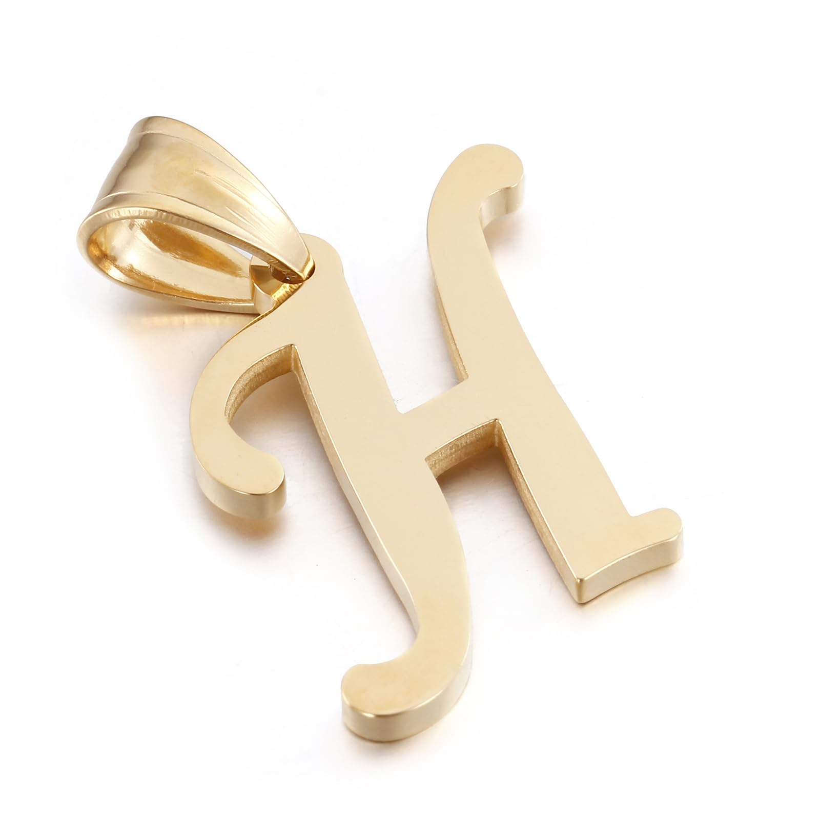 Initial Charms Gold Initial Pendant 14k Gold Letter Charm Name Pendant for Women and Men