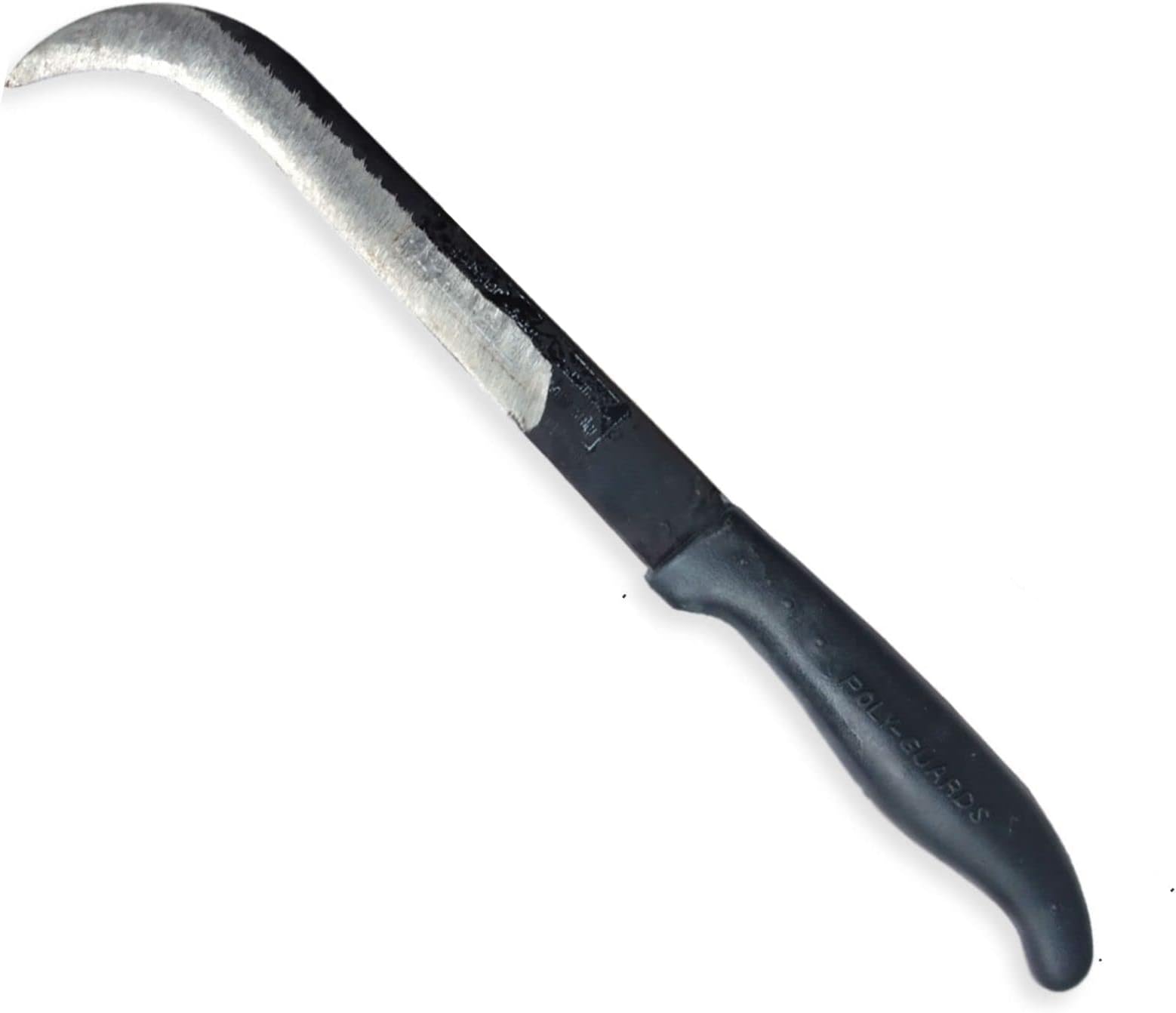 Kitchen Knife with Curved Edge for Cutting Bananas, Vegetables, Fruits and for Professional Home Use (High Carbon Stainless Steel, Black)