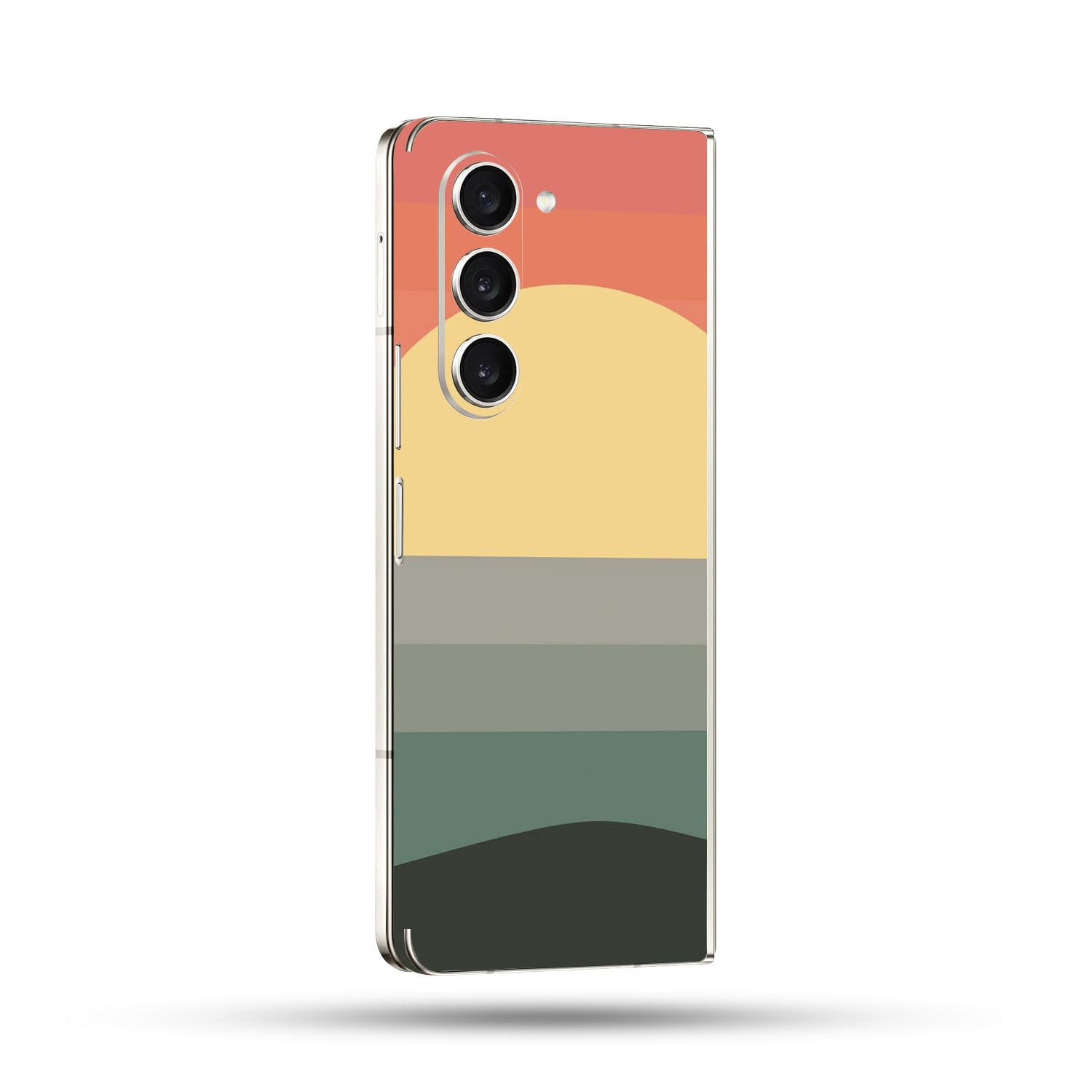 MightySkins Skin Compatible With Samsung Galaxy Z Fold 5 Full Wrap - Sunset Forest | Protective, Durable, and Unique Vinyl Decal wrap cover | Easy To Apply, Remove, and Change Styles | Made in the USA