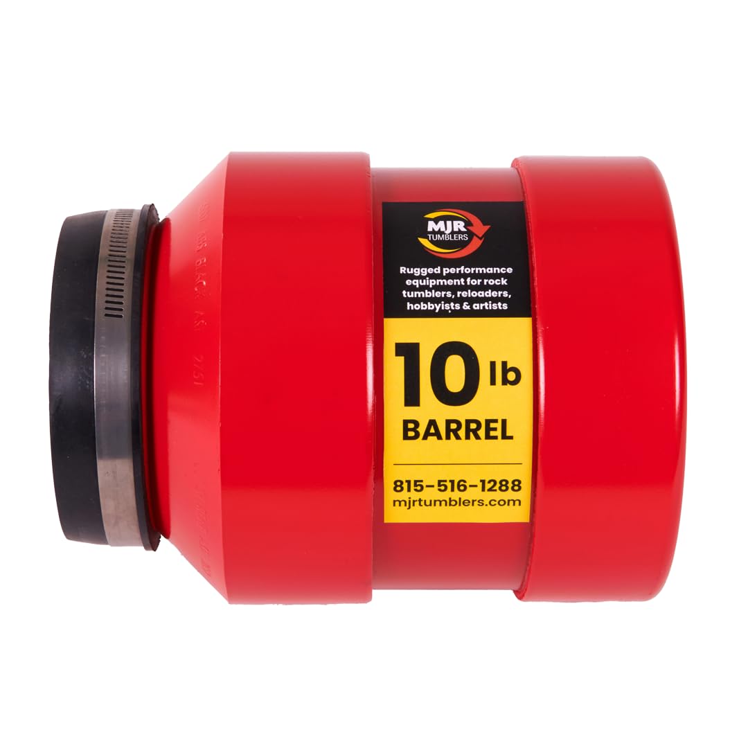 MJR Tumblers 1/2 Gallon Rock Tumbler Barrel - Barrel for Tumbling, Rock Polisher Tool, 10 lb