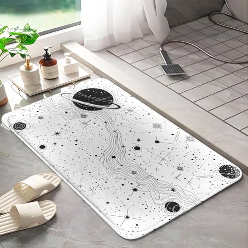 Tapis de bain mousse mémoire de forme antidérapant univers 357 lavable M - 6