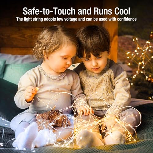 Image of 10 Pack Fairy Lights Battery Operated - 7ft 20 Led Twinkle Lights 3 Modes, Bulk Mini String Lights Waterproof for Mason Jars Vases DIY Party Wedding Decoration Christmas -Warm and Cold White