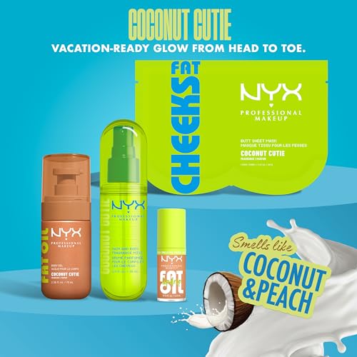 NYX PROFESSIONAL MAKEUP Fat Oil Fat Cheeks Butt Mask, Softening and Smoothing Body Care Sheet Mask For Supple Skin, Coconut Cutie Scent, Vegan & Cruelty-Free - image 8