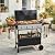 Dephet 4-Burner Propane Gas Griddle with Removable Stand, 40,000 BTU Flat Top Grill with 455 sq.in Cooking Area, Portable Outdoor BBQ Grill w/Foldable Side Tables, Wheels for Patio, Backyard, Camping