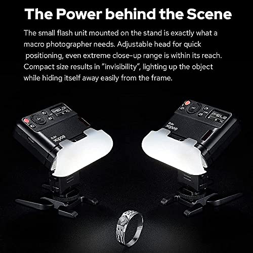 Godox MF12 MF12-K2 12W Makro-Blitz,2,4G Wireless Control,TTL/M-Modus,Eingebauter 3,7V/6,29W Lithium-Akku als externer… – Bild 3