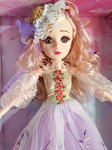 Image of DSR BJD Dolls 50CM Smart Doll 20Inch 18 Doll Toys with Full Set Clothes Shoes Wig Makeup & with Music Gift for Girls Best Gift All Festival (50CM) (Light -Purple)