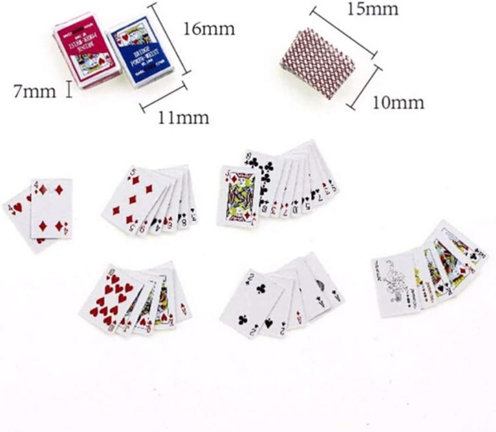 人気no 1 Tehaux ミニトランプ トランプ ミニ 1 12通常 ポーカー 小さい テーブル ゲームドールハウス 子供用 装飾品 ホーム バー オフィス Www Florestadominicana Org