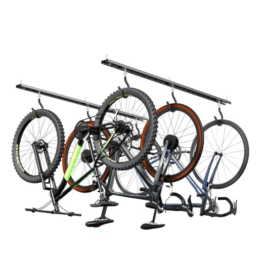 Ultrawall Ceiling Bike Rack for Garage, Indoor Bike Hanger w/Sliding Track