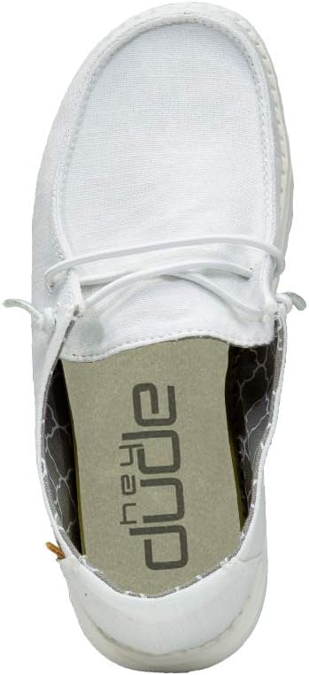 Hey Dude Girl's Wendy Youth Linen Lace Up Shoes, White, US K13 (UK 12)