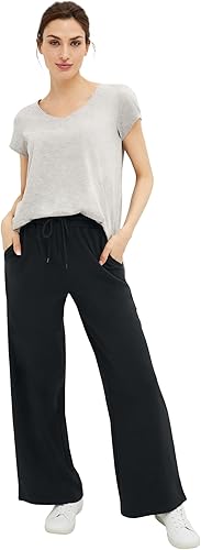 ellos Pantalón deportivo de rizo francés de pierna ancha de talla grande