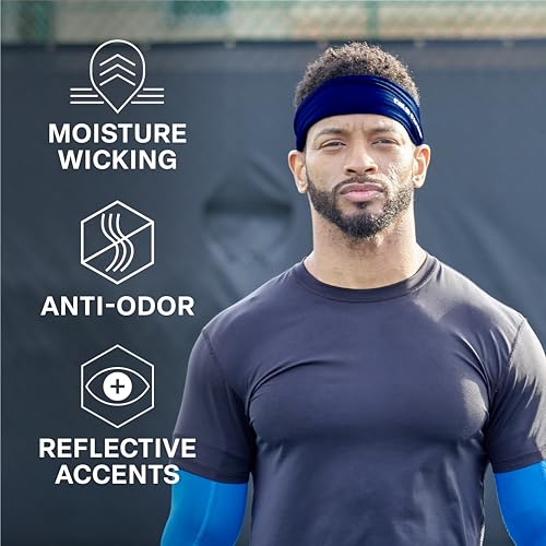 Image of COLD FACTOR Cooling Headband for Women and Men - UPF 50+ Advanced Evaporative Comfort, Instant Cooling Sweatband for Outdoor Sports, Fitness, Yoga, Hiking, Running, and Workout
