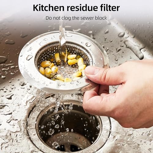 Colador para desagüe de fregadero de acero inoxidable 4.5 pulgadas miniatura 6