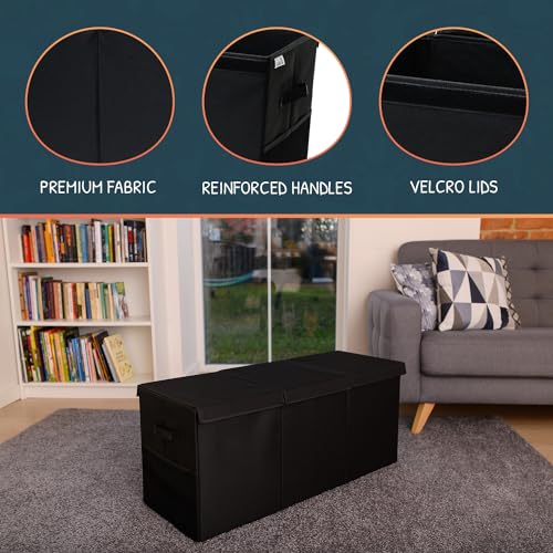 image for SoftOwl Extra Large Toy Storage Organizer with Lid - Sturdy, Collapsib