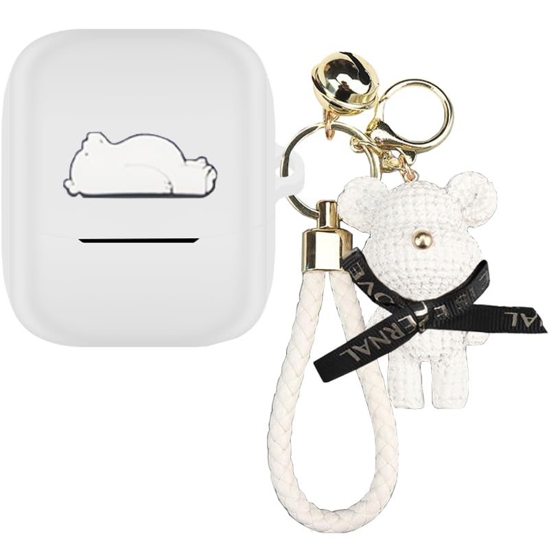 ワイヤレスイヤホンケース ホワイト USB-C Amazon | KOMININA ケース Technica ATH-CKS50TW 用 ケース 可愛い