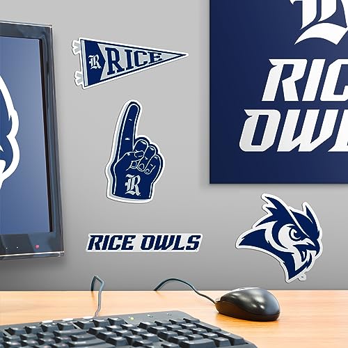 Image of Rice University 8ct Vinyl Large Deluxe Stickers Variety Pack - Laptop, Water Bottle, Scrapbooking, Tablet, Skateboard, Indoor /Outdoor - Set of 8