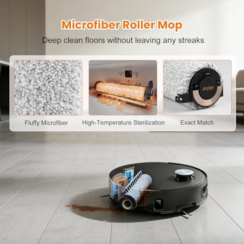 Image of 22 Pack Replacement Accessories for Dreame Aqua10 Ultra Roller Robot Vacuum | 1 Pair Main Brush 2 Roller Mops 6 Side Brushes 4 HEPA Filters 6 Dust Bags 1 Cleaning Brush 1 Screwdriver