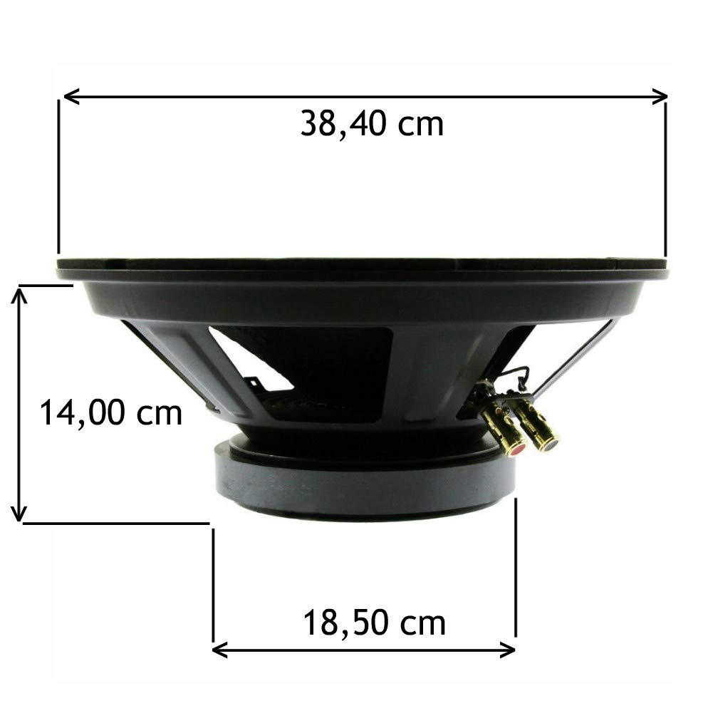 Pyle PPA15 dyfuzor głośności, 38,00 cm, 380 mm, 15", 400 watt rms 800 watt max z impendancją 8 omów, na imprezy w domu, dyskoteki, 1 sztuka