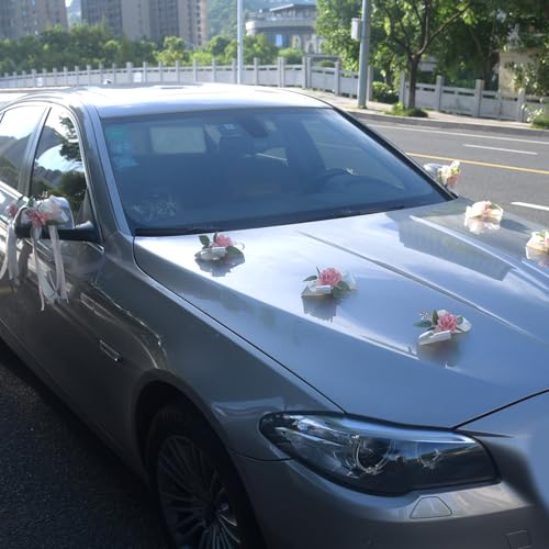 Fleurs artificielles de voiture de mariage en polyester durable