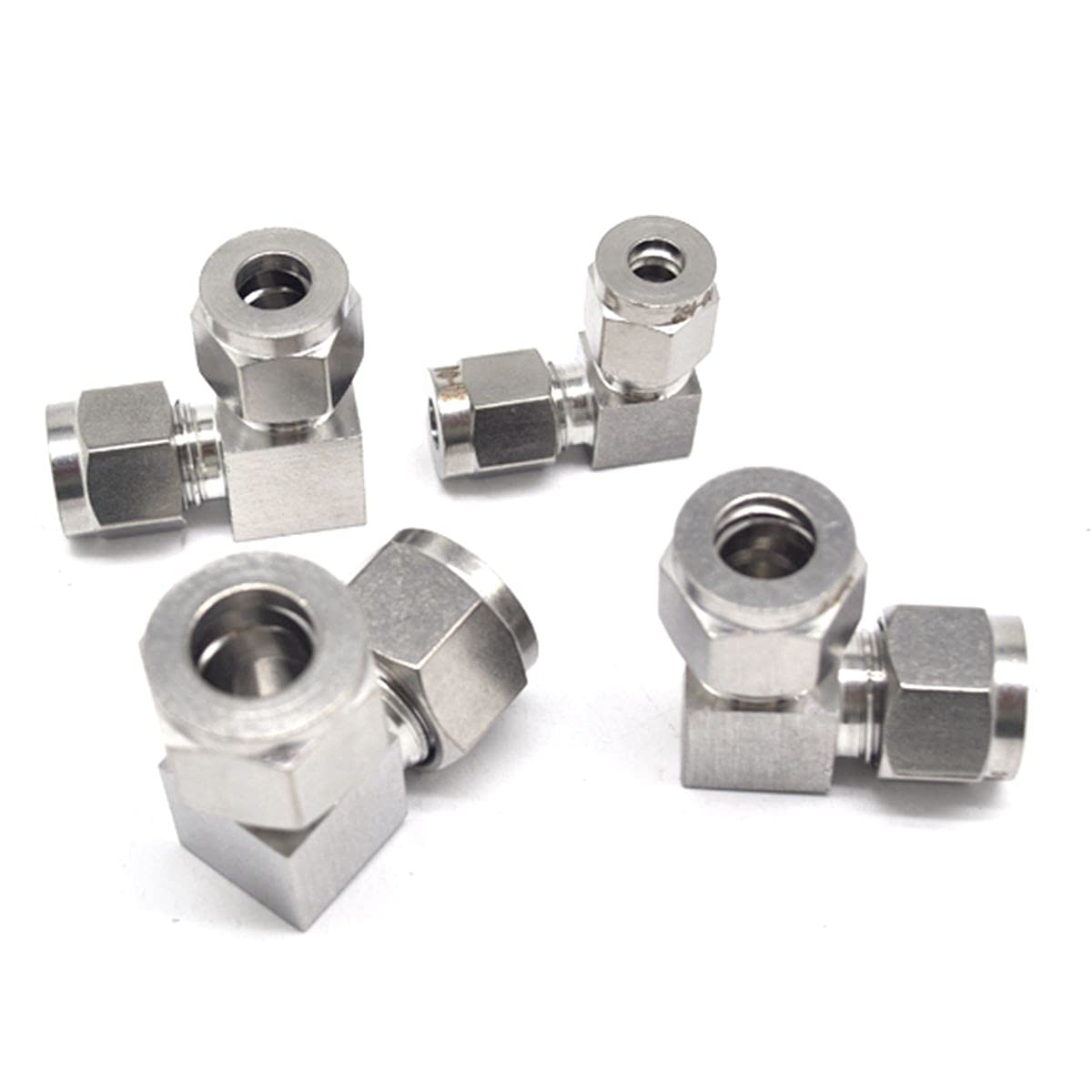 Adaptador de manguera de jardín, 2 piezas para tubo O/D 3-25 mm 1/8 "1/4" 3/8" 1/2" 3/4" 304 acero inoxidable igual codo virola neumática sin corrosión (especificación de rosca: 15 mm)