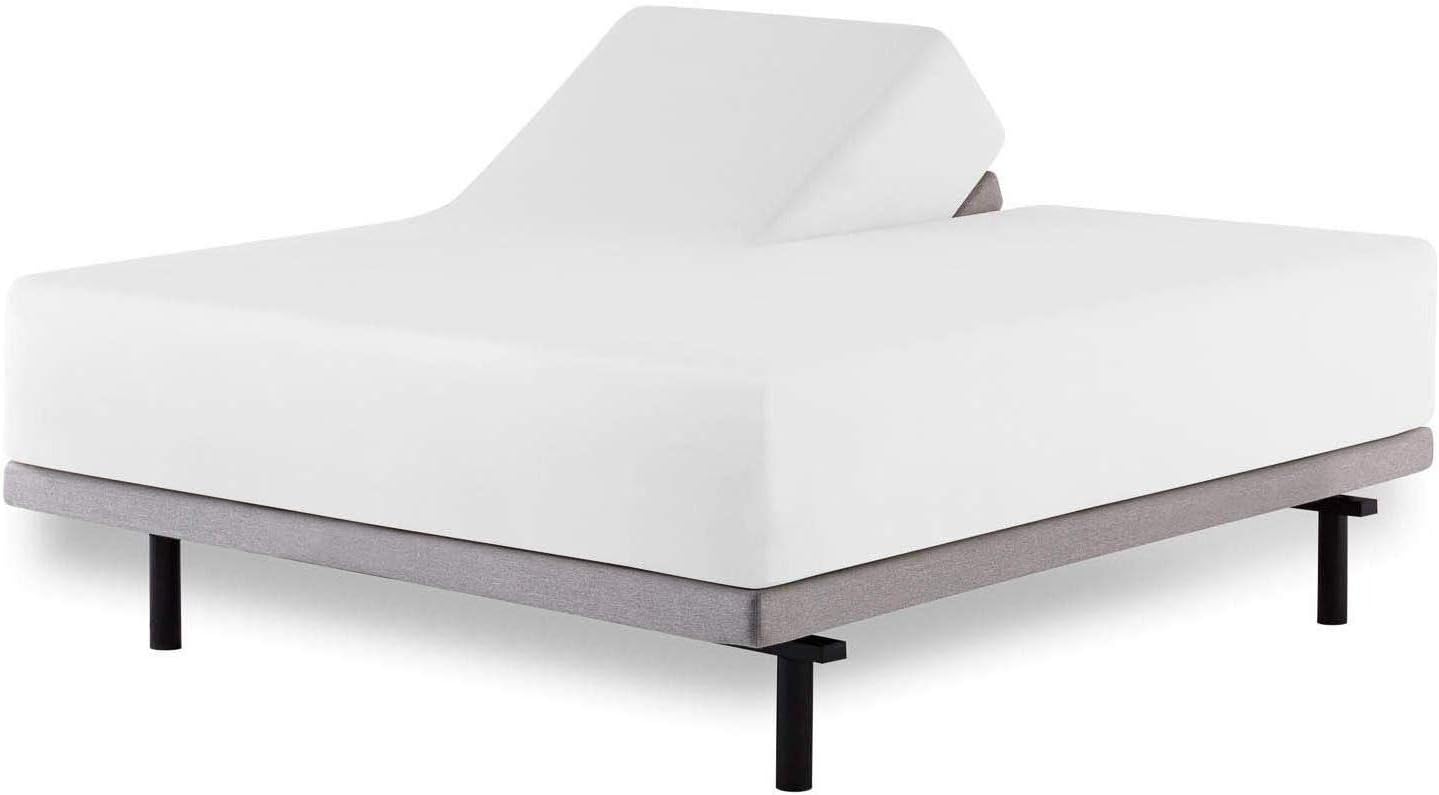 Split Head Flex King Sheet Set 4Pcs, Half Split Sheets Sets for Adjustable beds, 100% Cotton Split King Sheets, deep Pocket Upto 16 inches (White Solid, King/39 Top Split)