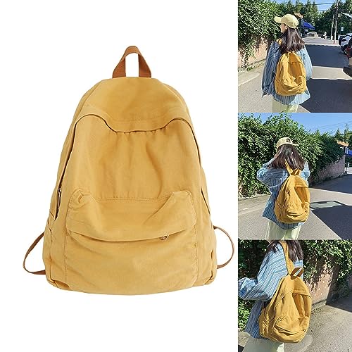 Mochila de lona moderna y versátil con compartimentos para libros 2