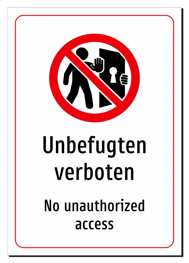 48617-DEEN-S-07 | Unbefugten verboten/No unauthorized access Schild