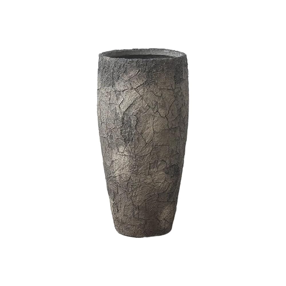 SDA287MZ Floor Standing Tall Round Plant Pot Garden Concrete Planter with Drainage Holes Multifunction