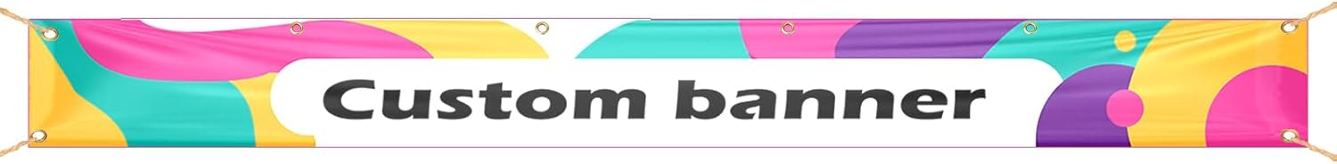 Custom Tent Banner 10x1FT/9x1FT/8X1 FT with Logo for Trade Show, Events |Personalized Canopy Valance fits 10x10 Pop Up Tent with Grommets
