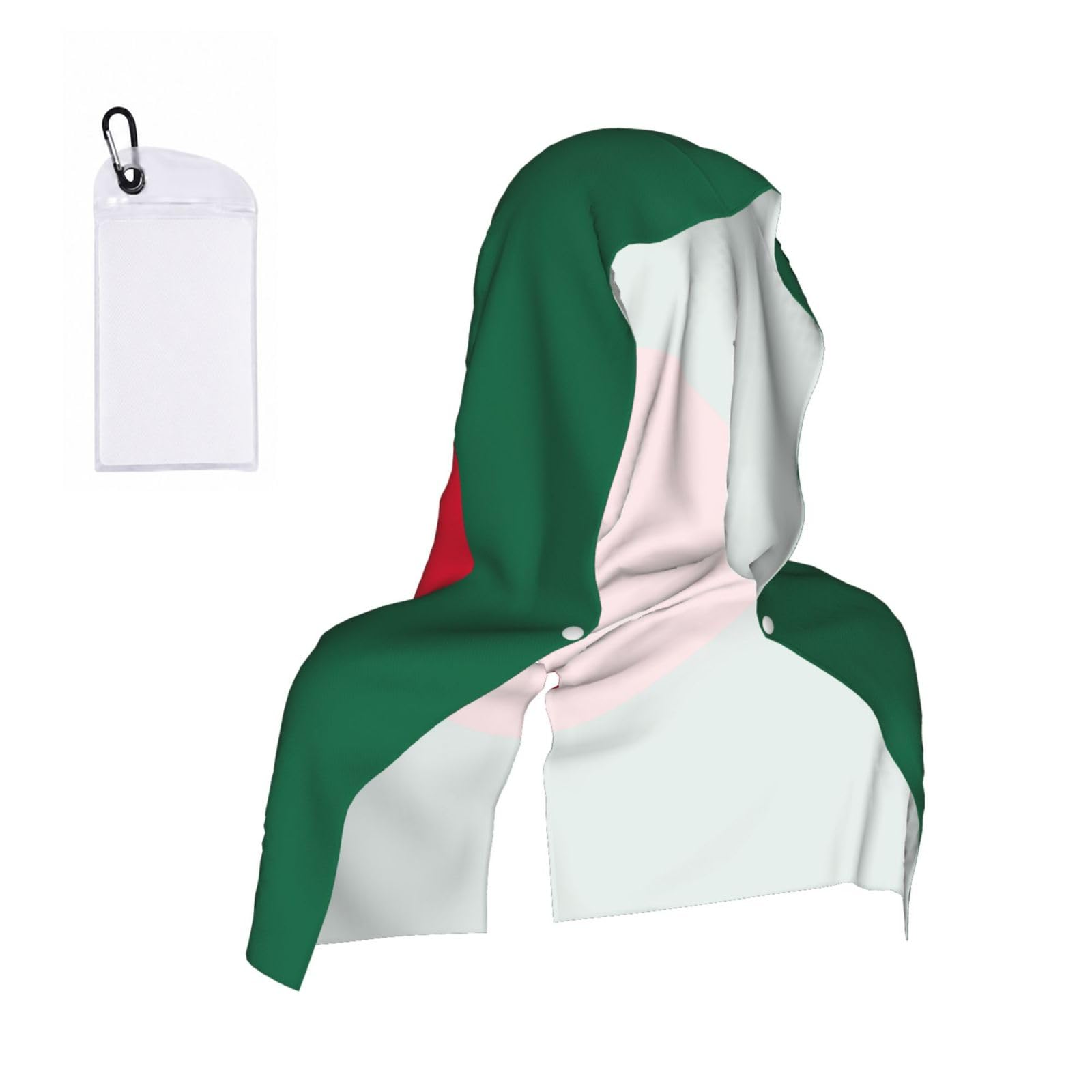 DUWAA Flag Of Bangladesh Print Cooling Hooded Sports Towel, 30×60cm Quick Drying Summer Cool Head Wrap For Neck And Face