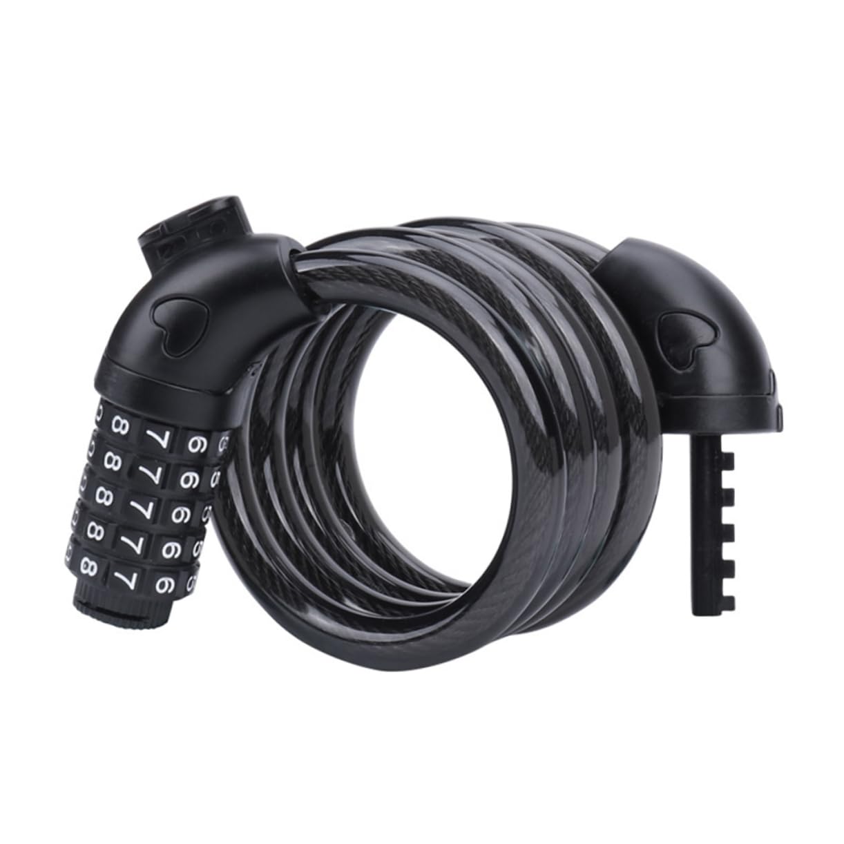 Abaodam Combination Cable Lock for Bikes Heavy Duty Theft Bike Lock Black Keyless Password Security for Mountain Road and Electric Bicycles