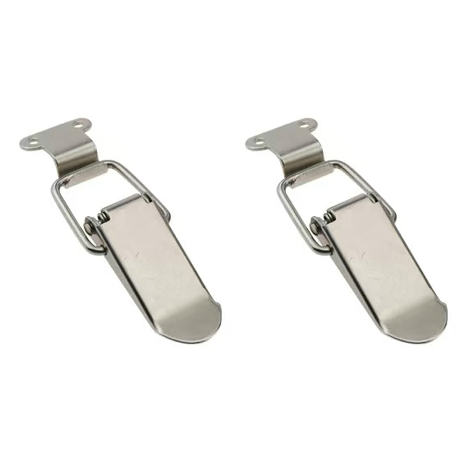 90mm Spring Toggle Latch Hasp, 2Pcs Stainless Steel Tension Clasp, Duck Billed Buckles for Cabinet Box Drawer