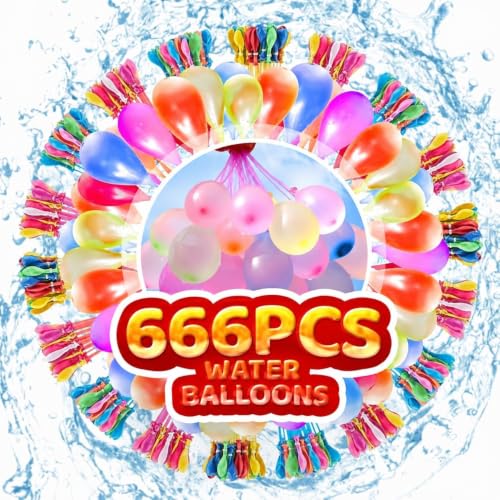 666 Globos de Agua - Bombas de Agua con Cierre Automático con 4 CConectores