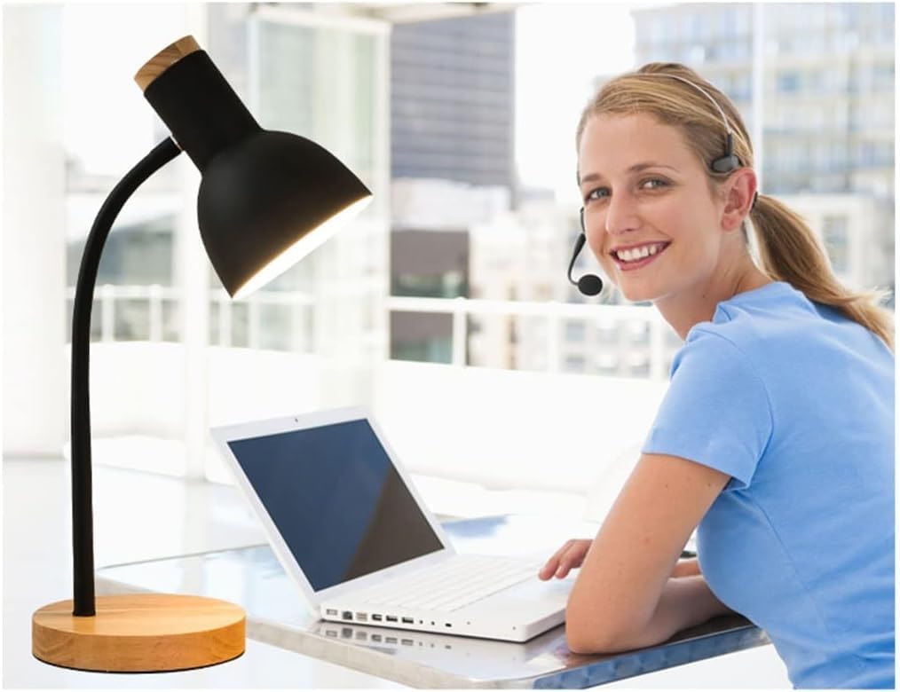 Nightstand Lamp Wrought Iron Eye Protection Desk Lamp Led Button Switch Reading Light Suitable for Bedroom Reading Lamp