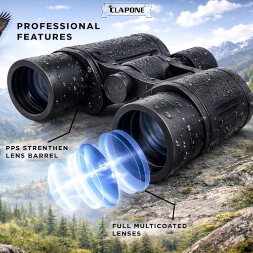 Image of Binoculars 8x40, High Power Long Distance Zoom, Clear Vision for Bird Watching, Travel, Hiking, Wildlife & Outdoor Activities