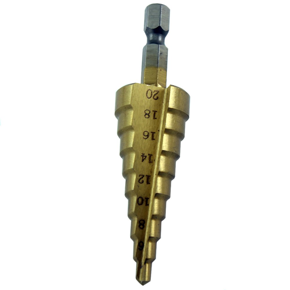 Baoer 4mm-20mm 9 Steps Sizes Hss Hex Titanium Step Drill Bit Hole Cutter (B07259Z328) Amazon Price History, Amazon Price Tracker