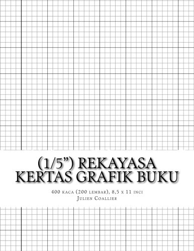 (1/5") Rekayasa Kertas Grafik Buku: 400 kaca (200 lembar), 8,5 x 11 inci